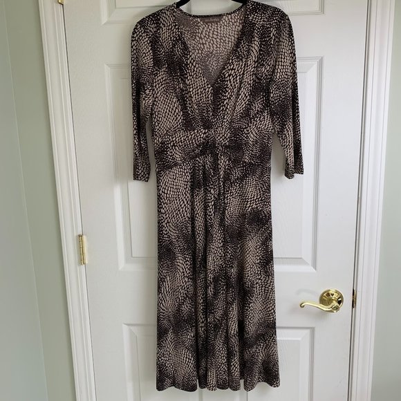 NWOT Marks & Spencer Animal Print Midi Dress US 6 - Picture 1 of 8